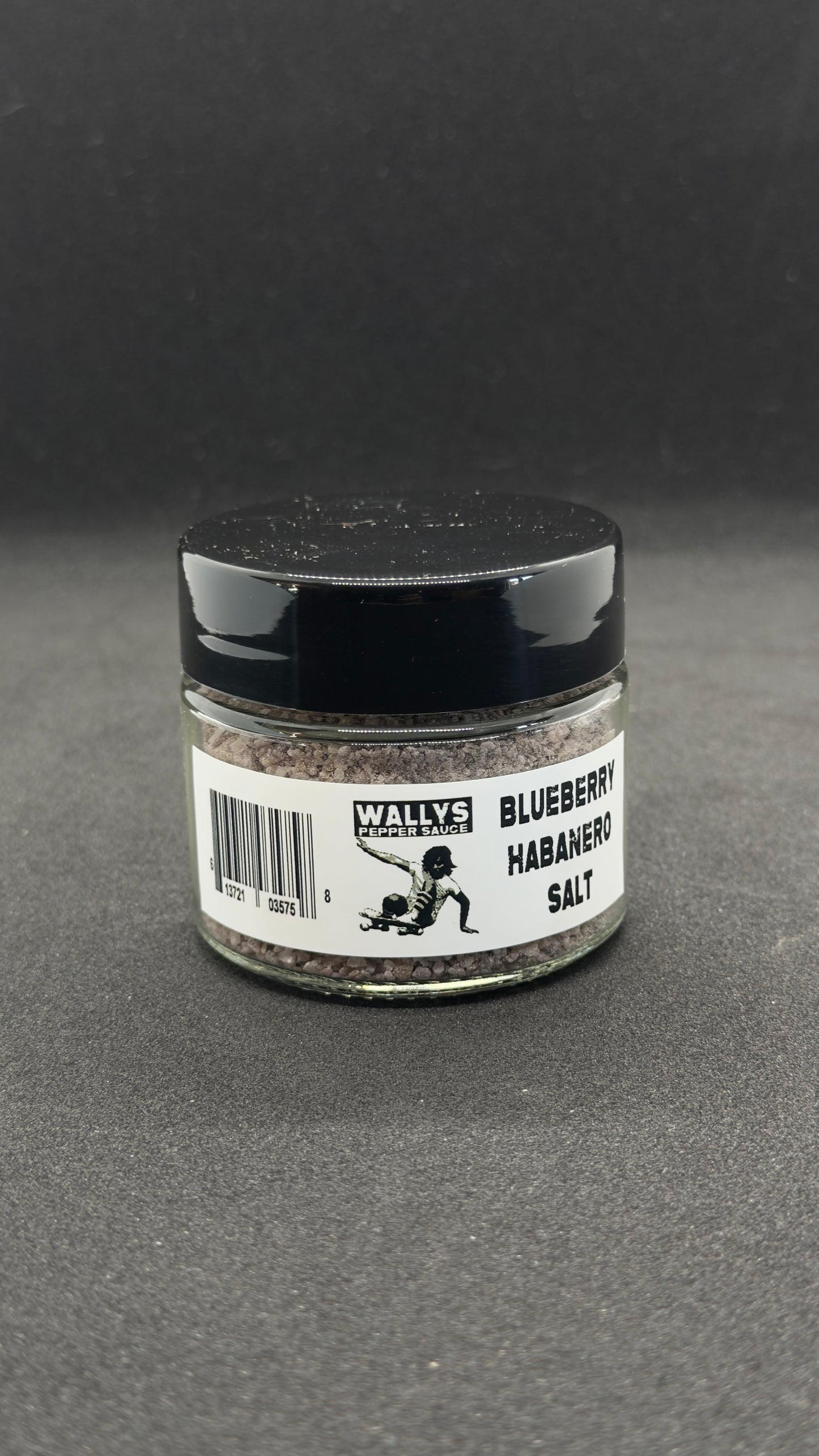 Blueberry Habanero Salt jar by Wallys Pepper Sauce