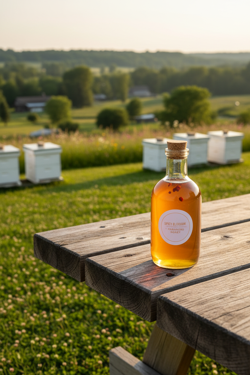 Habanero Ginger Infused Wildflower Honey