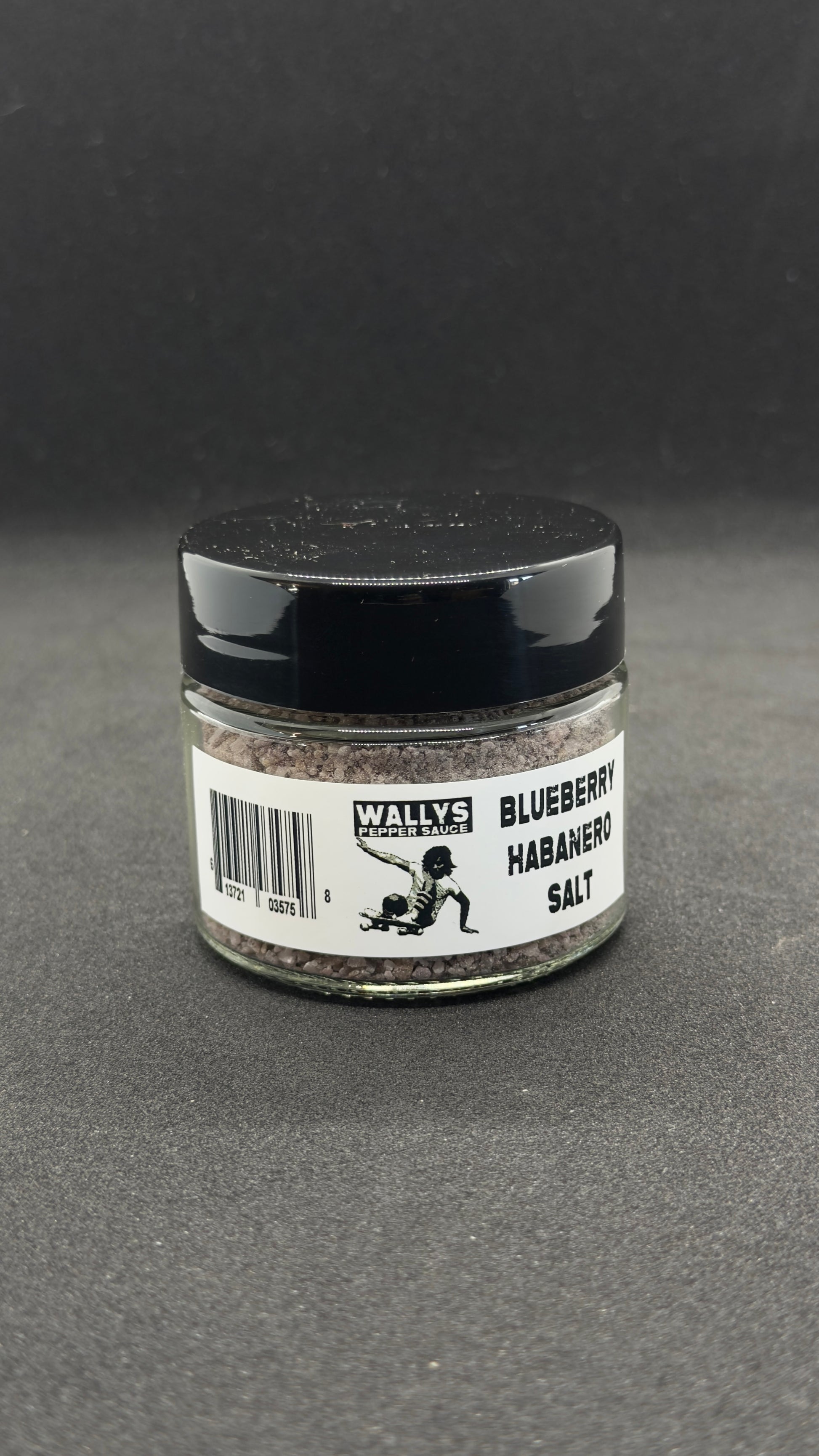 Blueberry Habanero Salt jar by Wallys Pepper Sauce