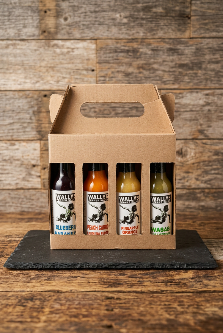 Wallys 4-pack gable gift box front view