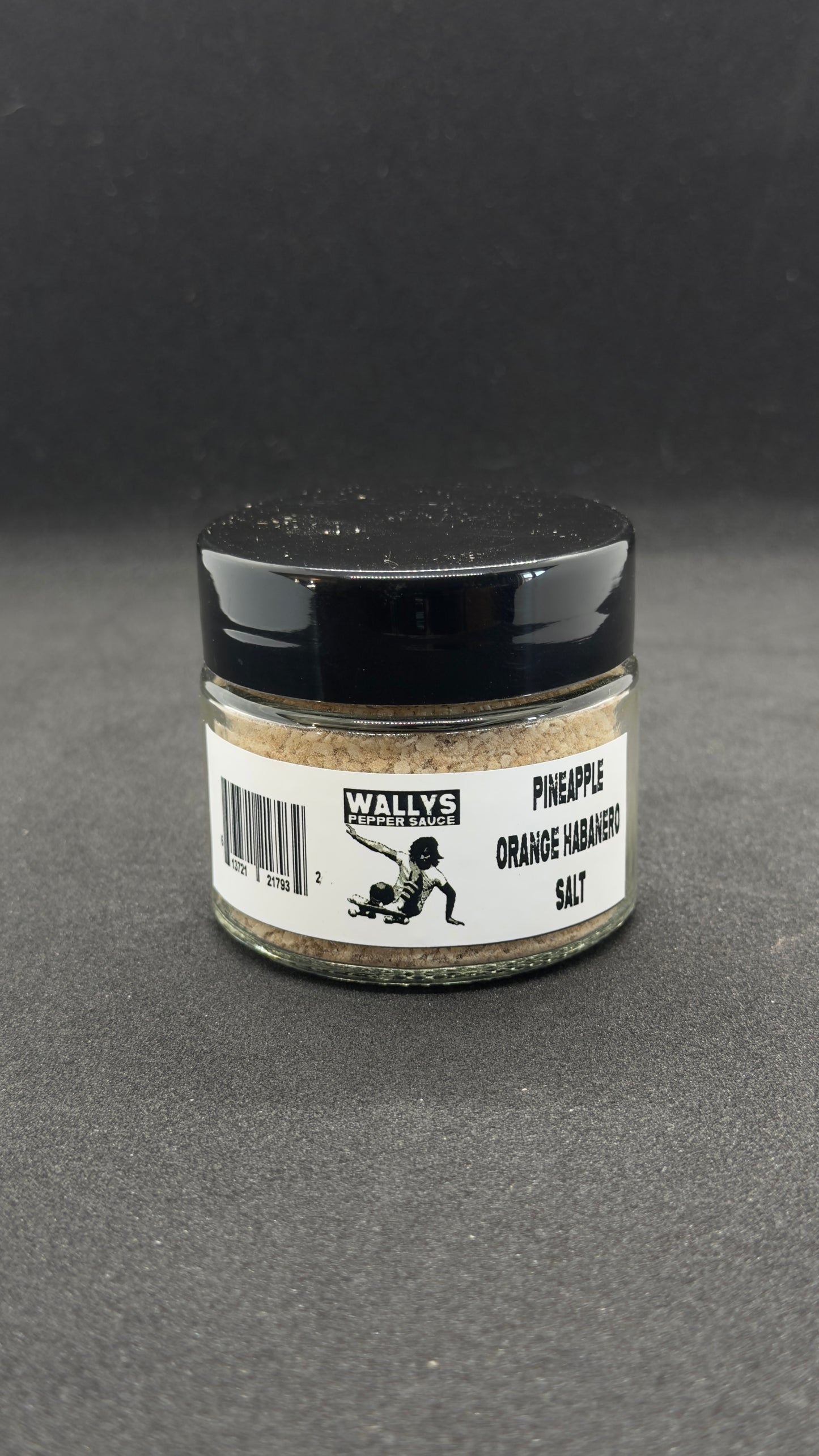 Pineapple Orange Habanero Salt jar by Wallys Pepper Sauce