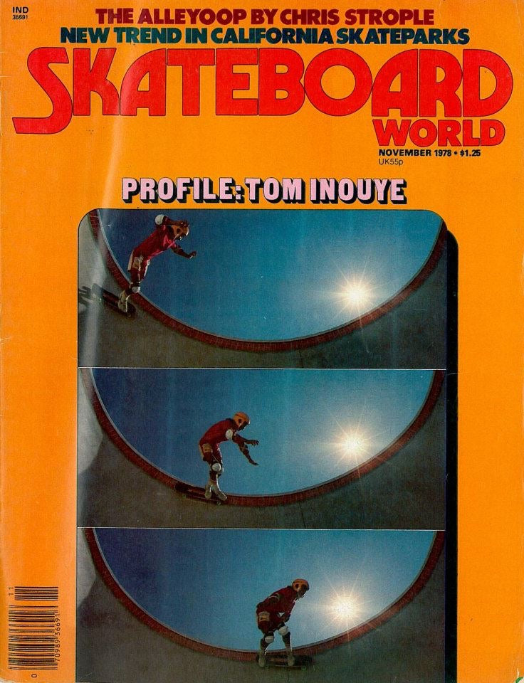Skateboard World magazine, November 1978, Profile: Tom Inouye cover